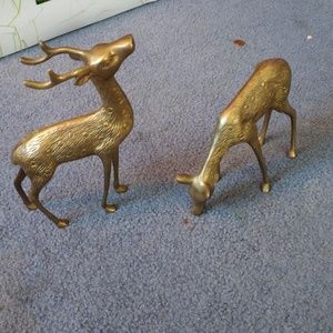 Solid brass made deer decorations.